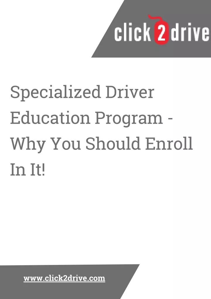 specialized driver education program