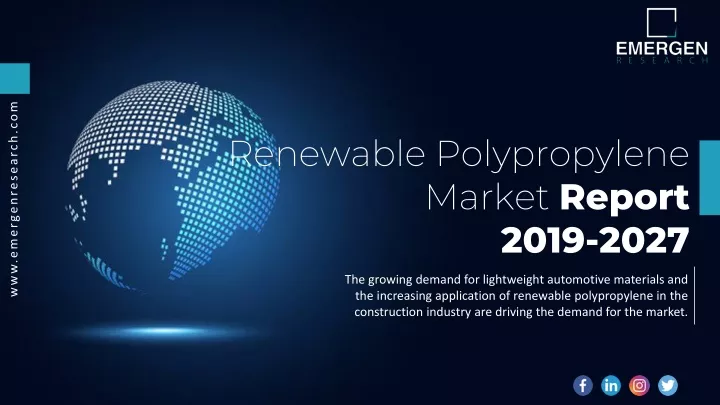renewable polypropylene market report 2019 2027