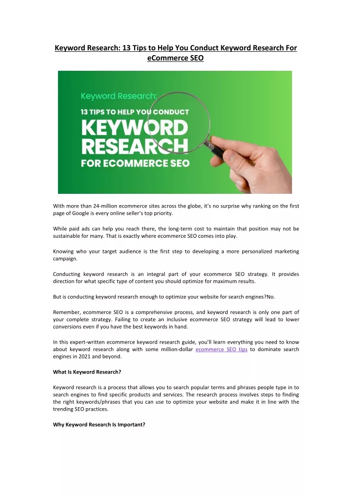 keyword research 13 tips to help you conduct