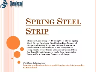 Spring Steel Strip