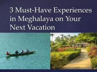 3 Must-Have Experiences in Meghalaya on Your Next Vacation