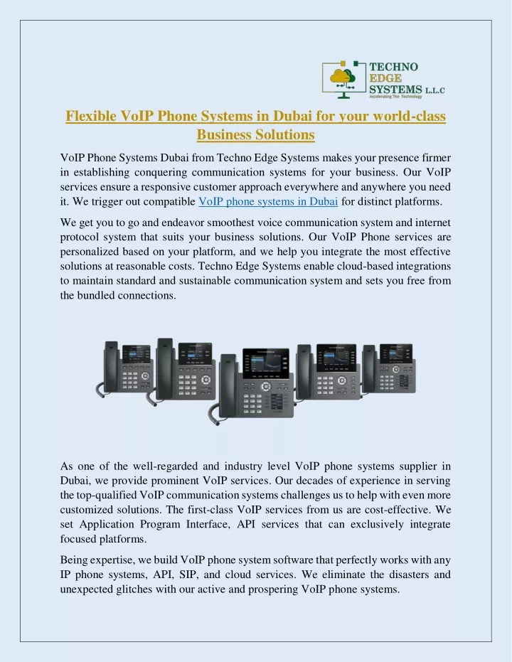 flexible voip phone systems in dubai for your