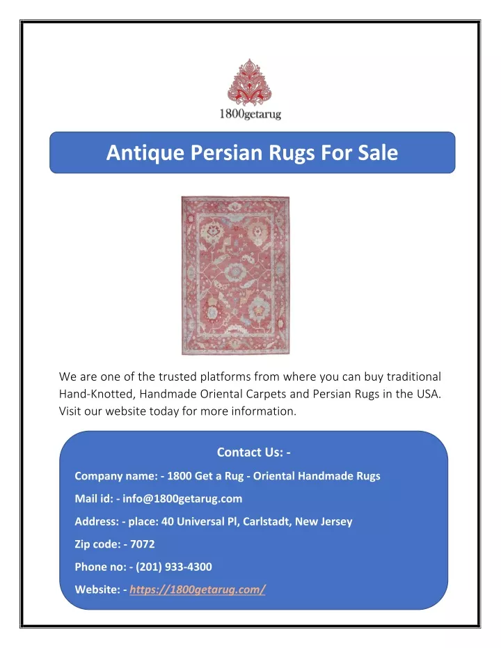 antique persian rugs for sale