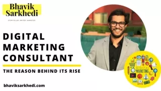 Digital Marketing Consultant - The Reason Behind Its Rise