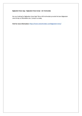 bigbasket clone app bigbasket clone script