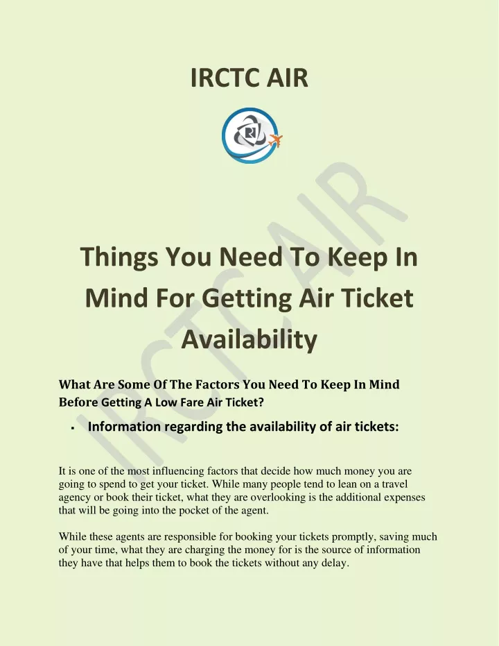 irctc air