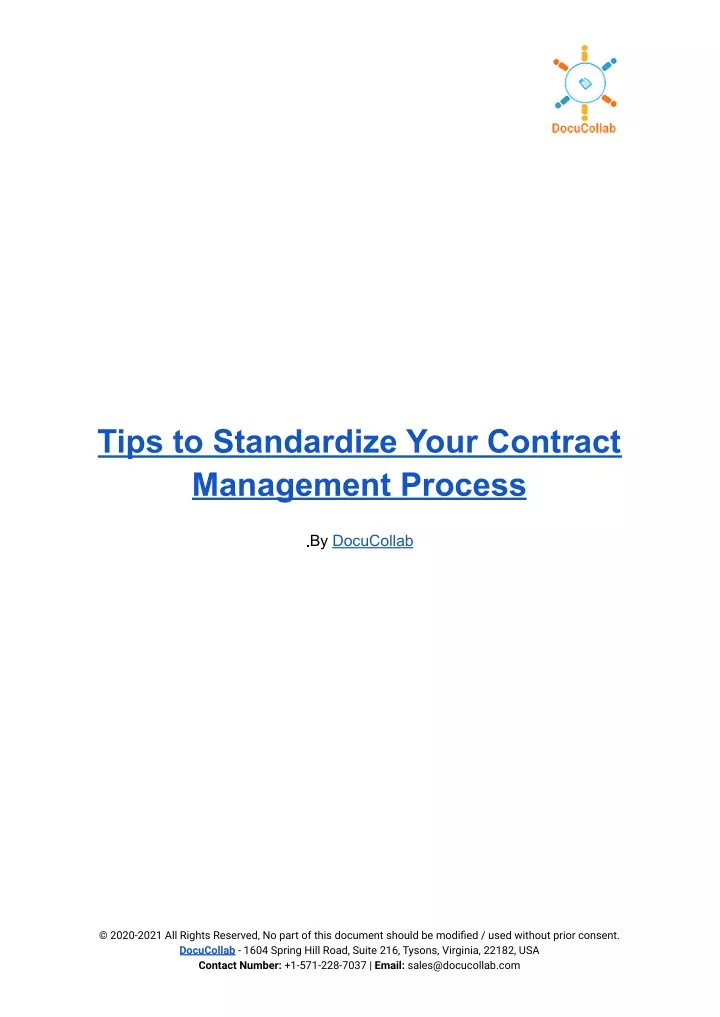 tips to standardize your contract management