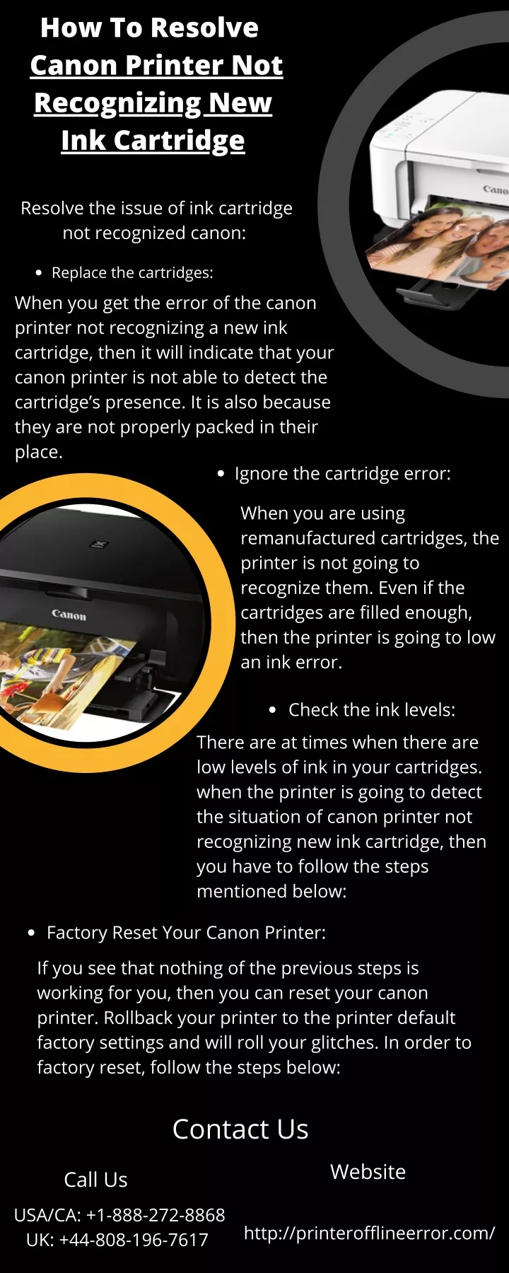 how to resolve canon printer not recognizing