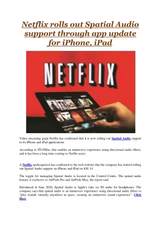 netflix rolls out spatial audio support through