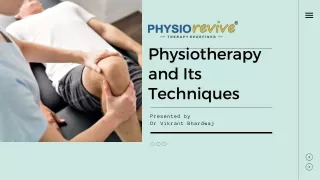 physiotherapy and its techniques