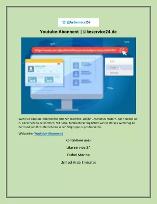 youtube abonnent likeservice24 de