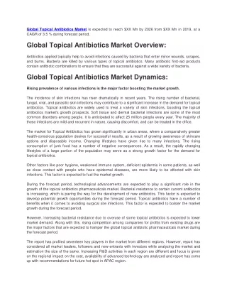 Global Topical Antibiotics Market