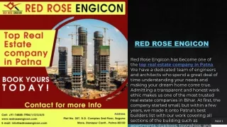 TOP REAL ESTATE COMPANY IN PATNA:RED ROSE ENGICON