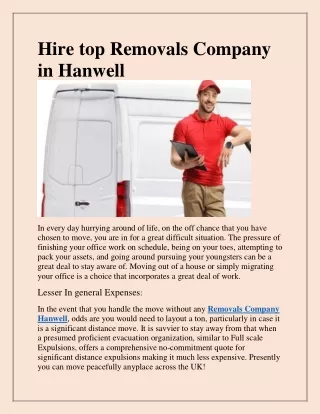 hire top removals company in hanwell