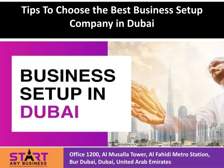 tips to choose the best business setup company