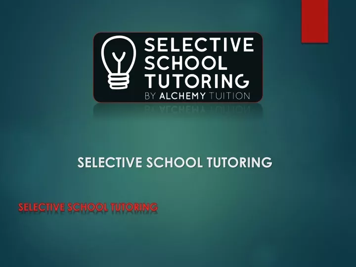 selective school tutoring