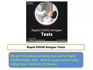 Rapid COVID Antigen Tests