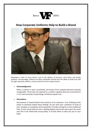 How Corporate Uniforms Help to Build a Brand