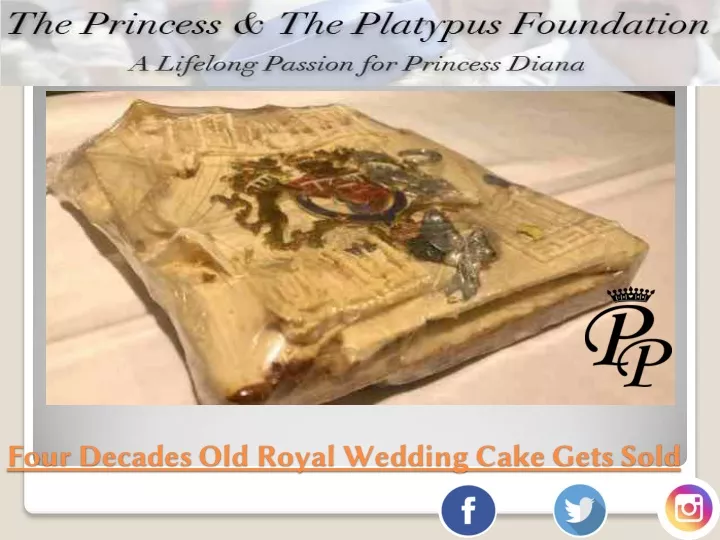 four decades old royal wedding cake gets sold