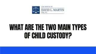 what are the two main types of child custody