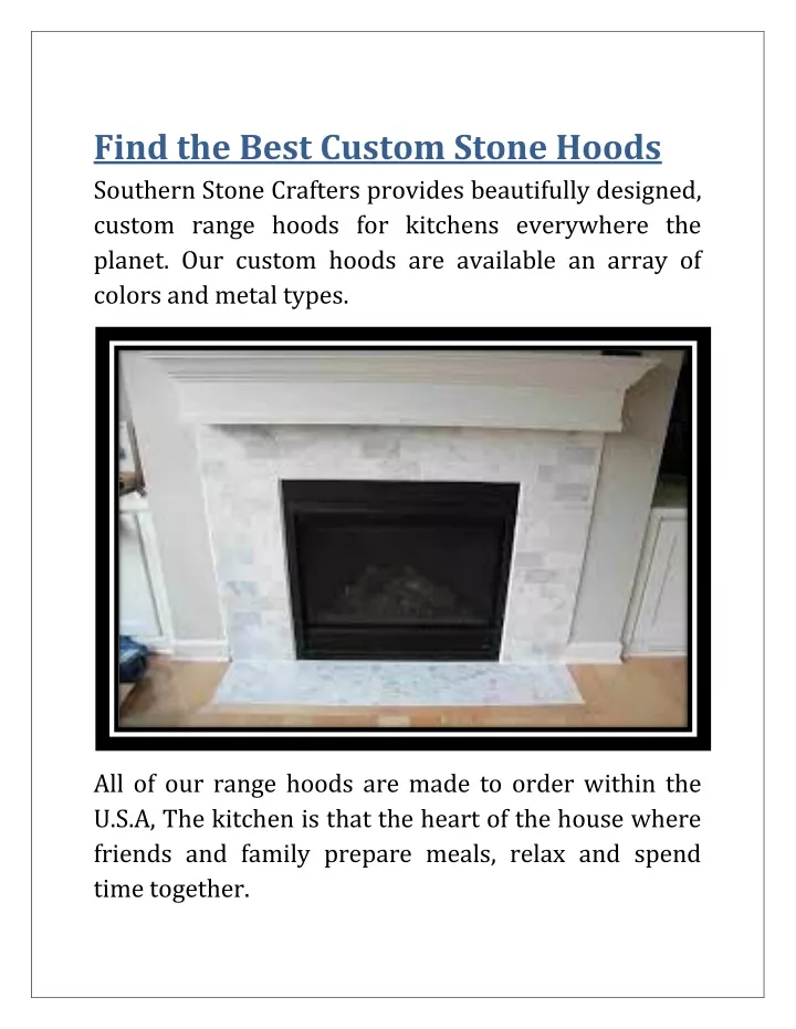 find the best custom stone hoods southern stone