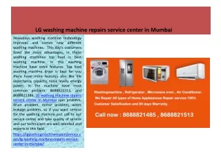 LG washing machine repairs service center in mumbai