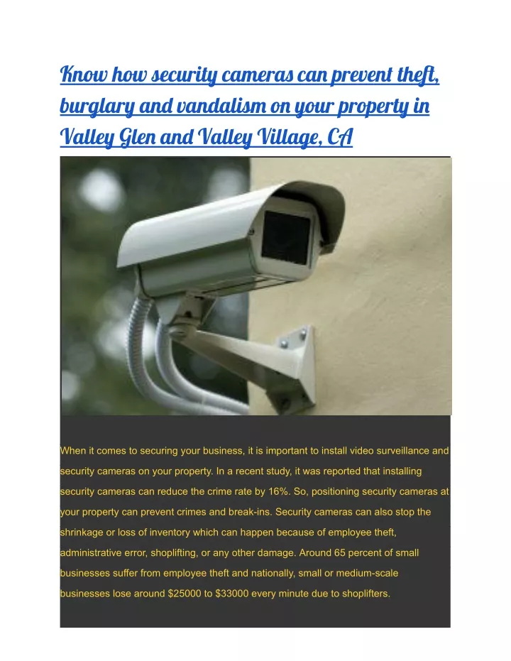 know how securit camera ca preven the burglar