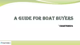 A Guide For Boat Buyers