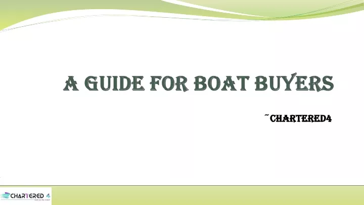 a guide for boat buyers