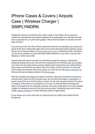 iPhone Cases & Covers _ Airpods Case _ Wireless Charger _ SIMPLYMDRN -web2.0