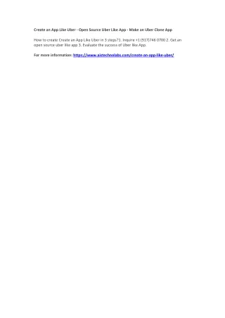 create an app like uber open source uber like