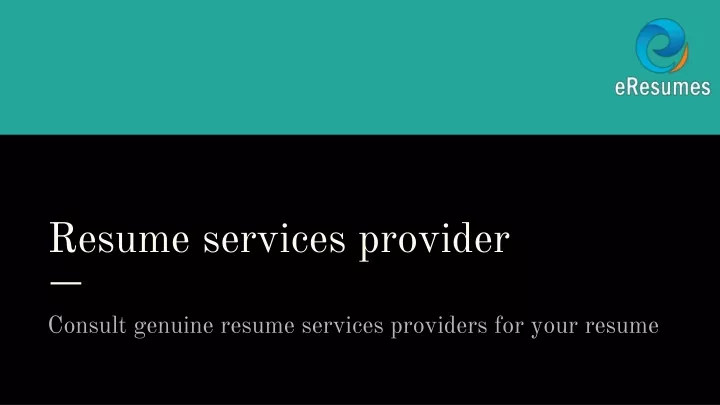 resume services provider