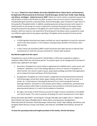 Global Corn Starch Market