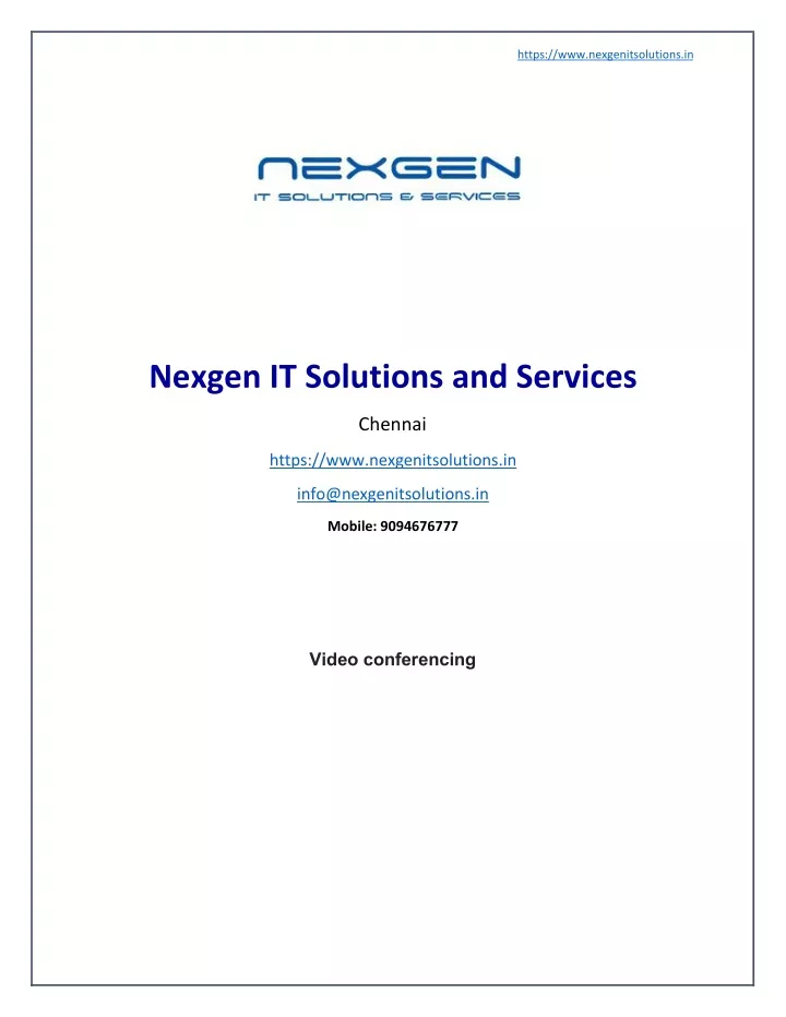 https www nexgenitsolutions in