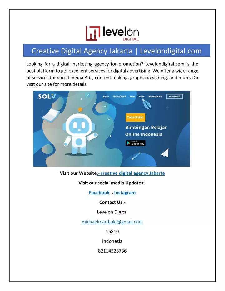 creative digital agency jakarta levelondigital