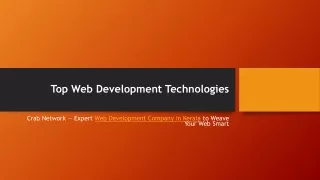 top web development technologies