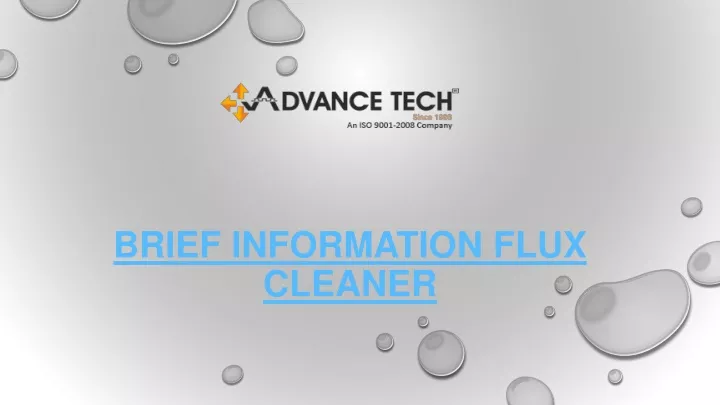 brief information flux cleaner