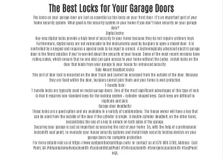 the best locks for your garage doors the locks