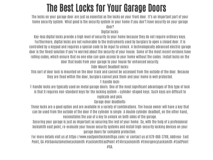the best locks for your garage doors the locks