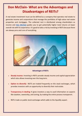don mcclain what are the advantages