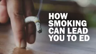 How Smoking Can Lead You to ED