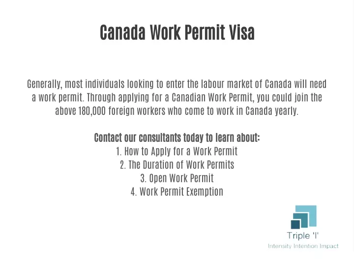 canada work permit visa
