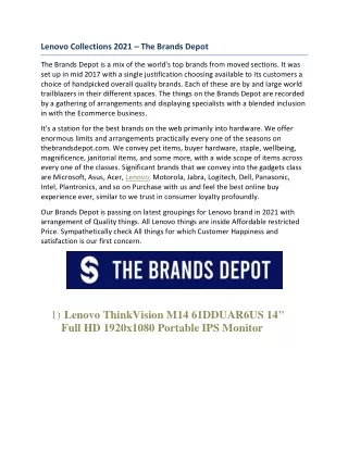 Lenovo Collections 2021 - The Brands Depot