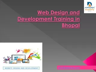 Web Design and Development Training in Bhopal PPT