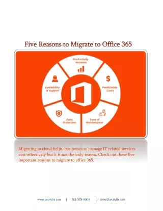 Five Reasons to Migrate to Office 365
