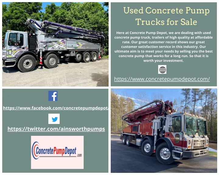 used concrete pump trucks for sale