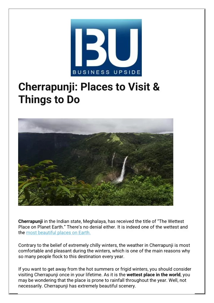 cherrapunji places to visit things to do