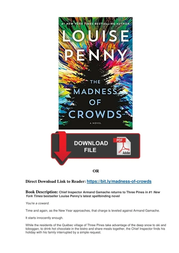 [PDF] Free Download The Madness of Crowds [EPUB] by Louise Penny - Full Book