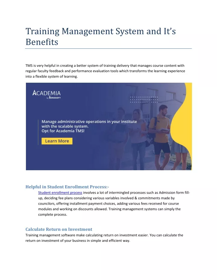 training management system and it s benefits
