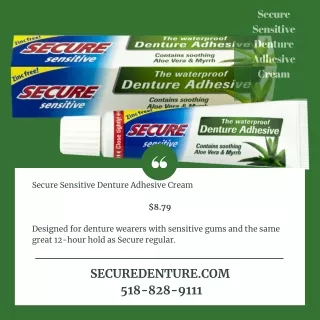 secure sensitive denture adhesive cream